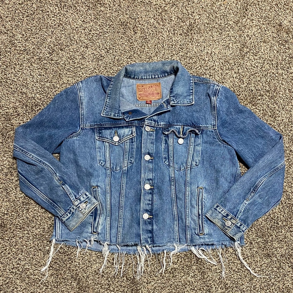 Lucky Brand jean jacket! Size XL like new!
